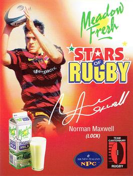 1999 Meadow Fresh Milk South Island Stars of Rugby #NNO Norman Maxwell Front